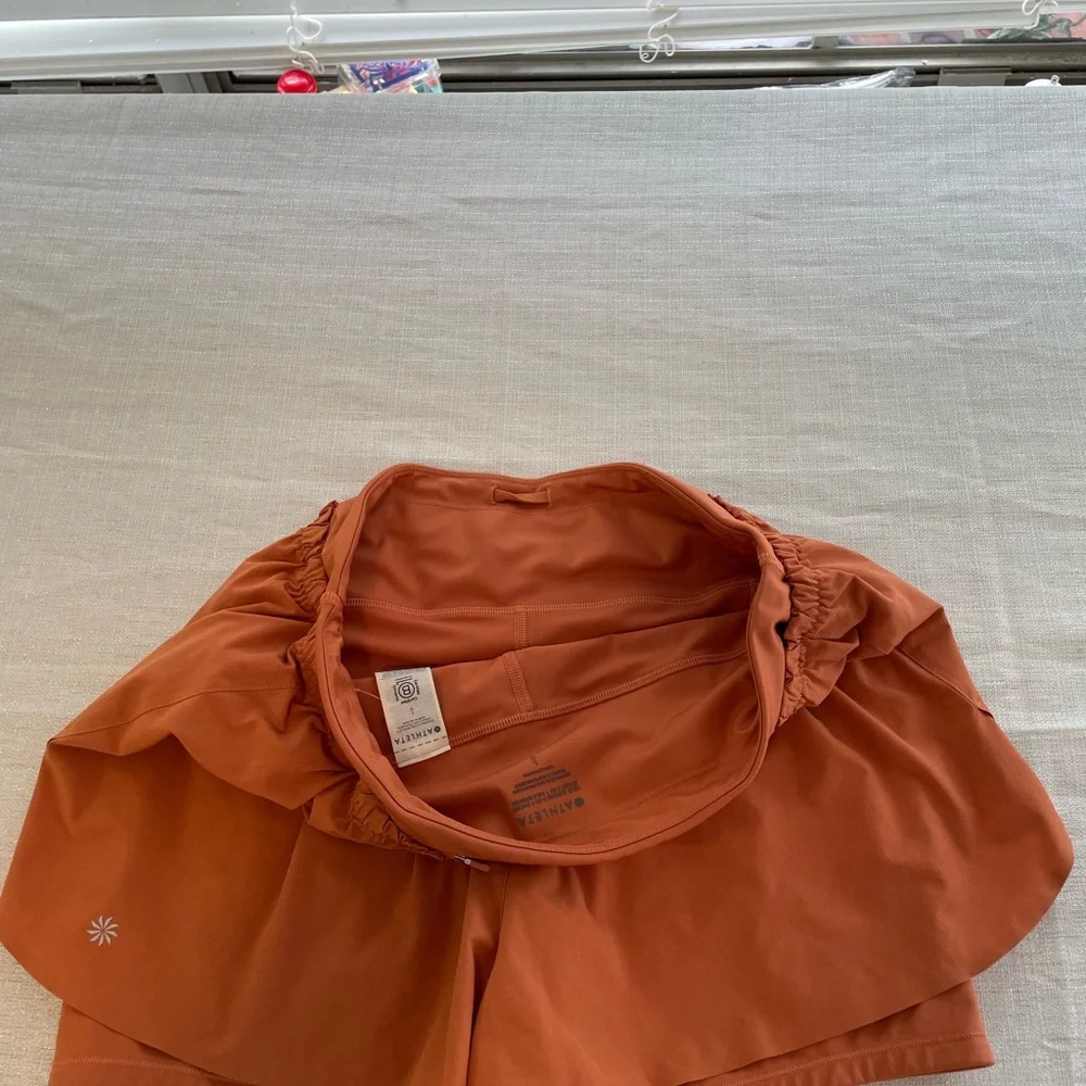 Athleta Women's Rust Orange Skorts - Picture 4 of 7